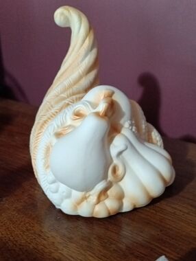 Decorative Cornucopia Thanksgiving Ceramic Light Up